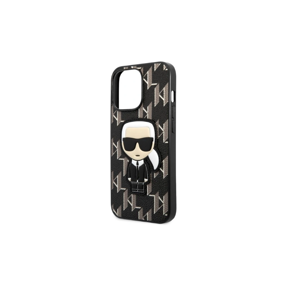 Hurtownia GSM - Case Karl Lagerfeld KLHCP13XPMNIKBK Apple iPhone 13 Pro Max Hardcase schwarz/black Monogram Ikonik Patch - KLD1386 - {ean13} - Hurt