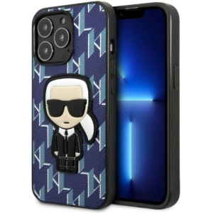Hurtownia GSM - Etui Karl Lagerfeld KLHCP13XPMNIKBL Apple iPhone 13 Pro Max hardcase albastru/blue Monogram Ikonik Patch - KLD1387 - {ean13} - Hurt