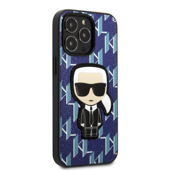 Kryt Karl Lagerfeld KLHCP13XPMNIKBL Apple iPhone 13 Pro Max hardcase blue Monogram Ikonik Patch