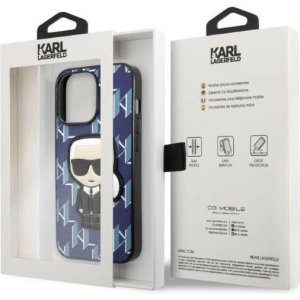 Hurtownia GSM - Etui Karl Lagerfeld KLHCP13XPMNIKBL Apple iPhone 13 Pro Max hardcase albastru/blue Monogram Ikonik Patch - KLD1387 - {ean13} - Hurt