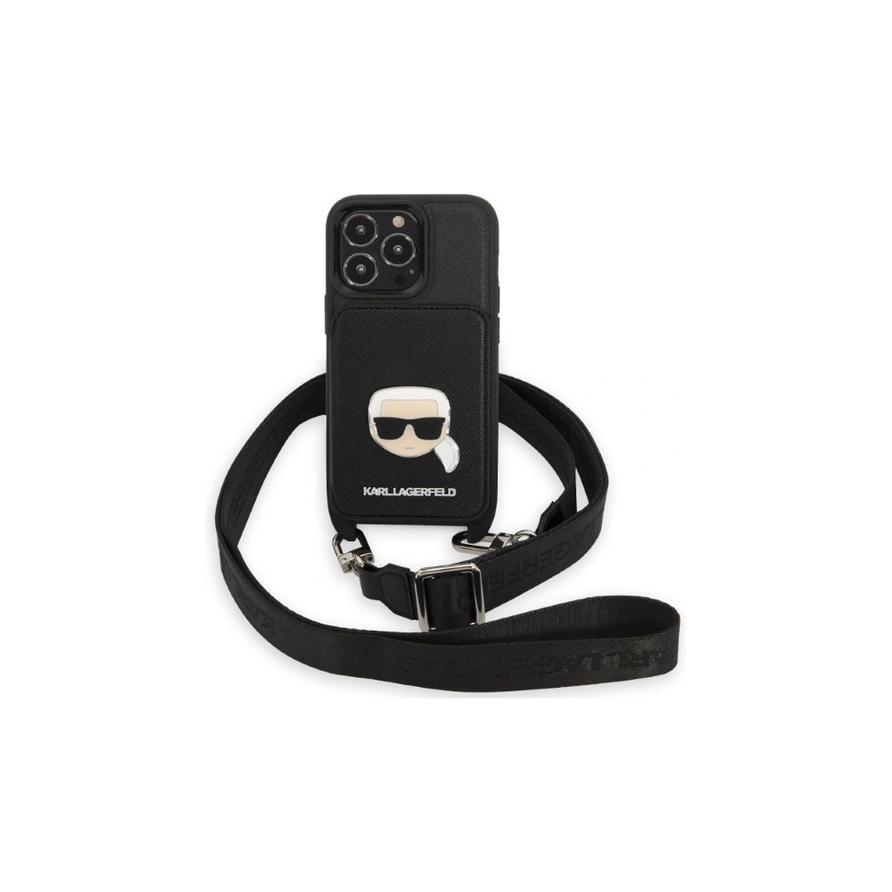 Hurtownia GSM - Case Karl Lagerfeld KLHCP13XSAKHPK Apple iPhone 13 Pro Max Hartschale Saffiano Metal Karl Kopf - KLD1391 - {ean13} - Hurt