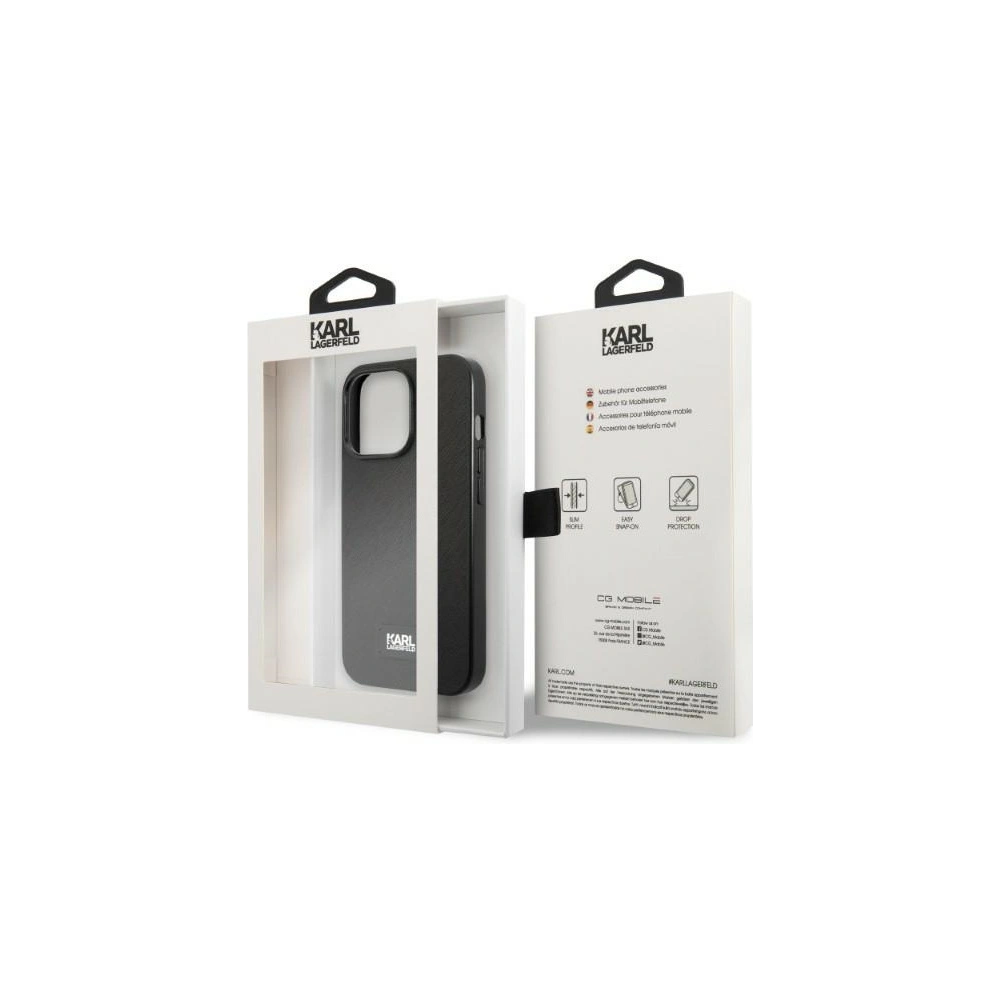 Hurtownia GSM - Etui Karl Lagerfeld KLHCP13XSFMP2K Apple iPhone 13 Pro Max hardcase černý/black Saffiano Plaque - KLD1392 - {ean13} - Hurt