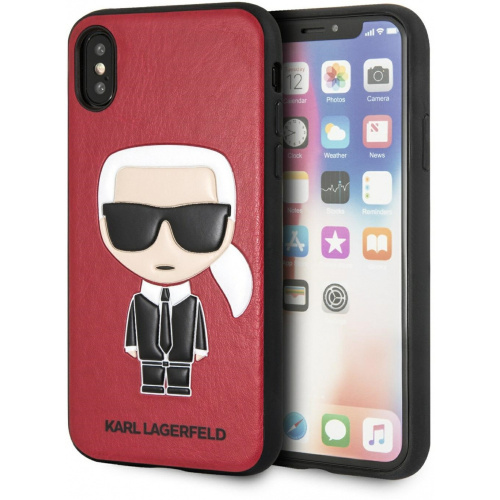 Hurtownia Karl Lagerfeld - 3700740439449 - KLD1396 - Etui Karl Lagerfeld KLHCPXIKPURE Apple iPhone XS/X hardcase czerwony/red Ikonic Karl Fullbody - B2B homescreen