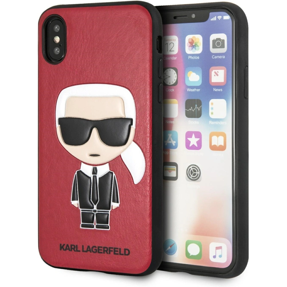 Hurtownia GSM - Etui Karl Lagerfeld KLHCPXIKPURE Apple iPhone XS/X hardcase roșu/red Ikonic Karl Fullbody - KLD1396 - {ean13} - Hurt
