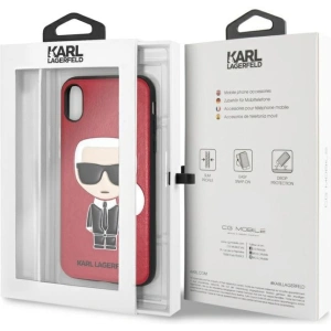 Hurtownia GSM - Etui Karl Lagerfeld KLHCPXIKPURE Apple iPhone XS/X kemény tok piros/red Ikonic Karl Fullbody - KLD1396 - {ean13} - Hurt
