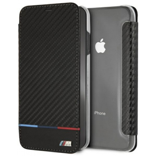 Hurtownia BMW - 3700740435120 - BMW332 - Etui BMW BMTRBKI65PUCARTCBK Apple iPhone XS Max book czarny/black Carbon Tricolor Stripe - B2B homescreen