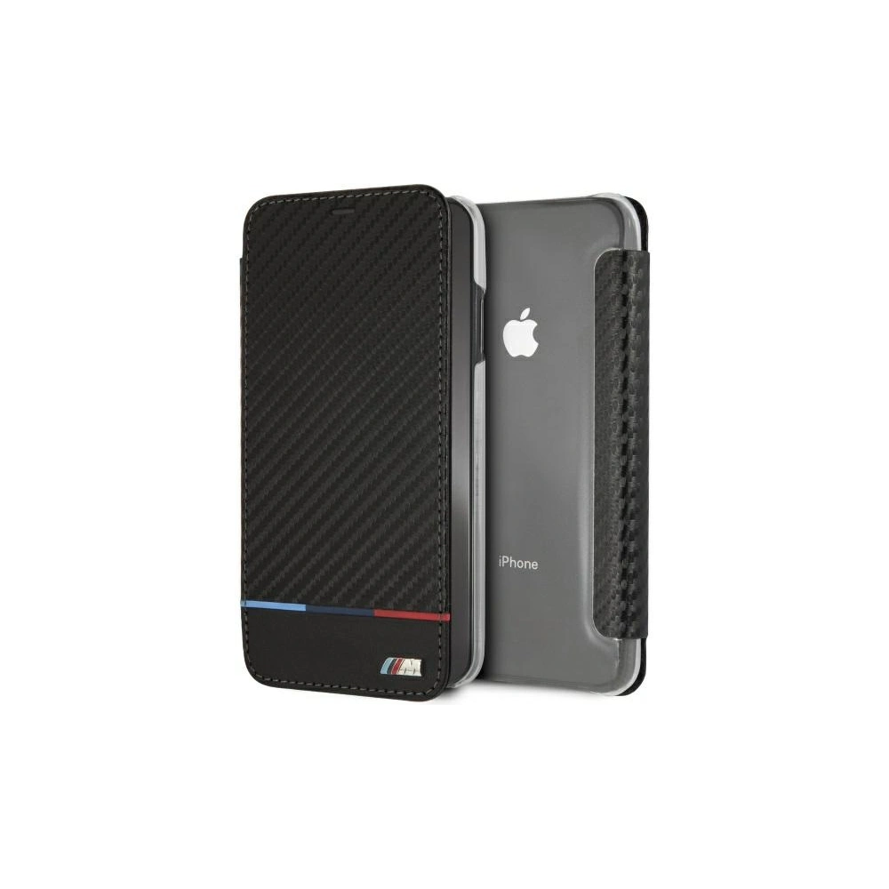 Hurtownia GSM - Case BMW BMTRBKI65PUCARTCBK Apple iPhone XS Max Buch schwarz/black Carbon Tricolor Stripe - BMW332 - {ean13} - Hurt