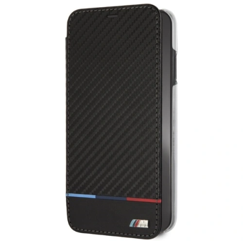 Etui BMW BMTRBKI65PUCARTCBK Apple iPhone XS Max book czarny/black Carbon Tricolor Stripe