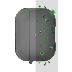 Case UNIQ Valencia für Apple AirPods Pro grau/gunmetallgrau Antimikrobiell
