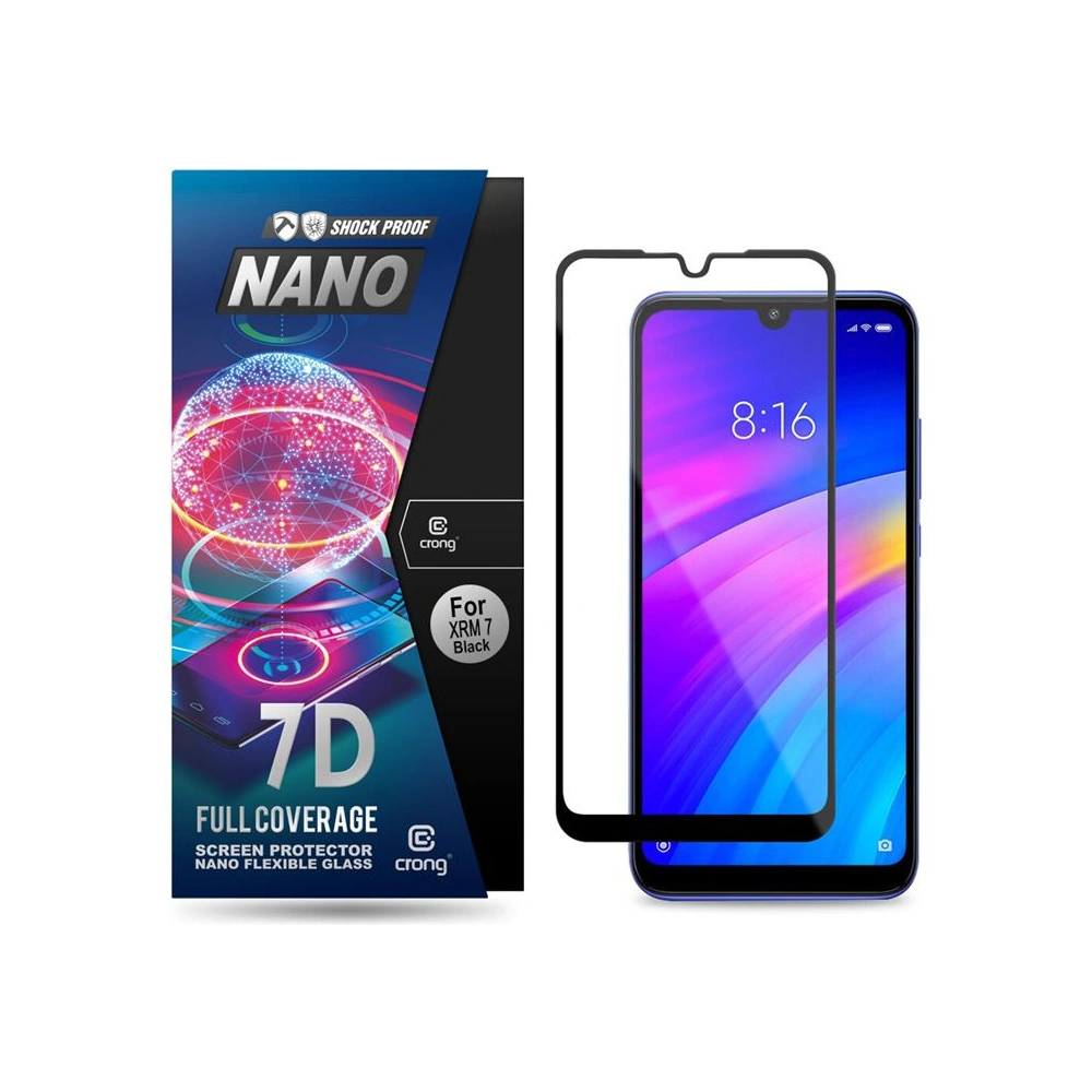 Hurtownia GSM - Hybridní sklo Crong 7D Nano Flexible Glass Xiaomi Redmi 7 - CRG2 - {ean13} - Hurt
