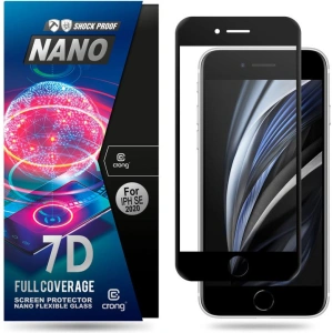Hurtownia GSM - Hybriedglas Crong 7D Nano Flexibles Glas Apple iPhone SE 2022/SE 2020/8/7 (Schwarz) - CRG7 - {ean13} - Hurt