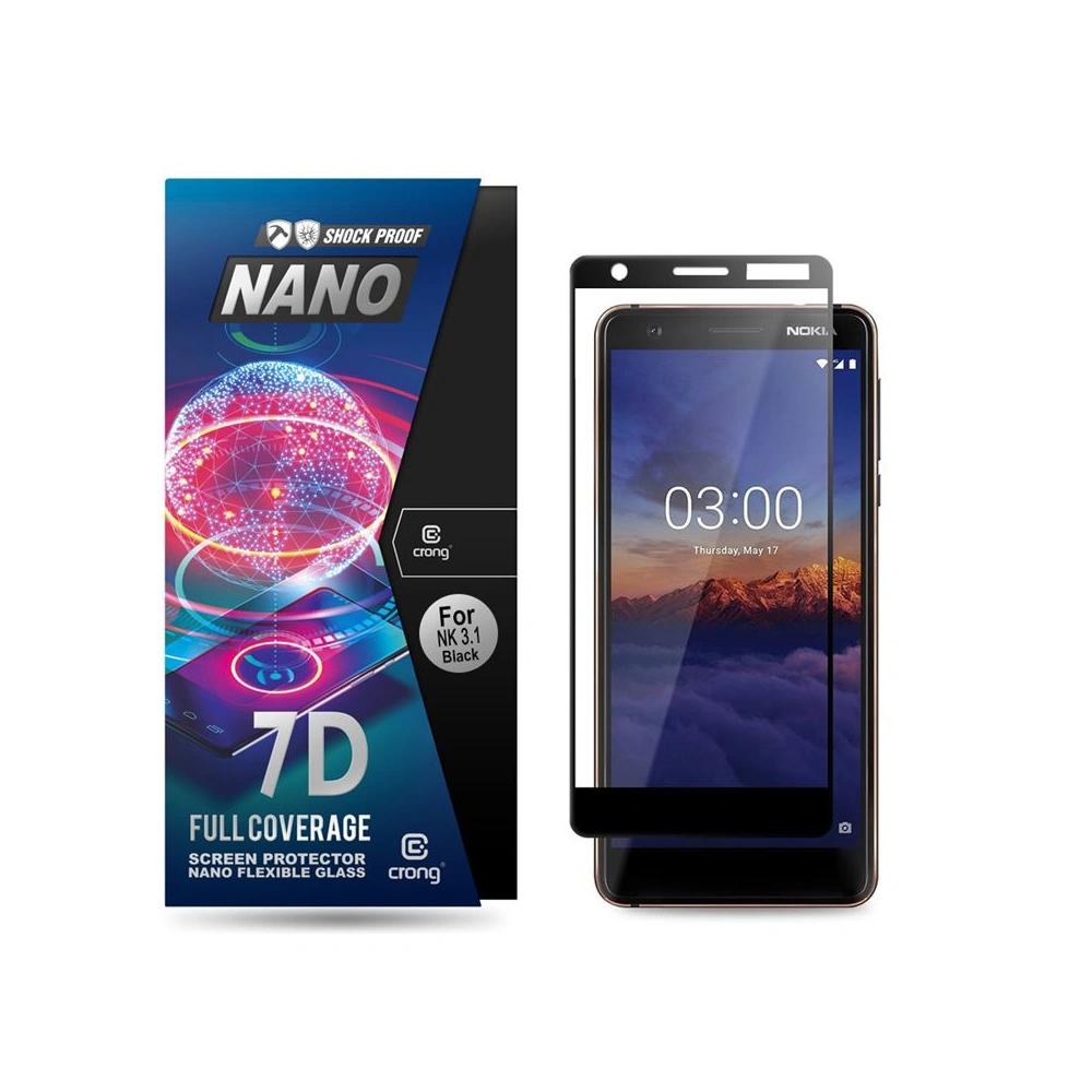 Hurtownia GSM - Sistem hibrid de sticlă Crong 7D Nano Flexible Glass Nokia 3.1 - CRG11 - {ean13} - Hurt