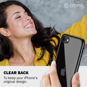 Hurtownia GSM - Case Crong Clear Cover Apple iPhone SE 2022/SE 2020/8/7 (schwarz) - CRG12 - {ean13} - Hurt