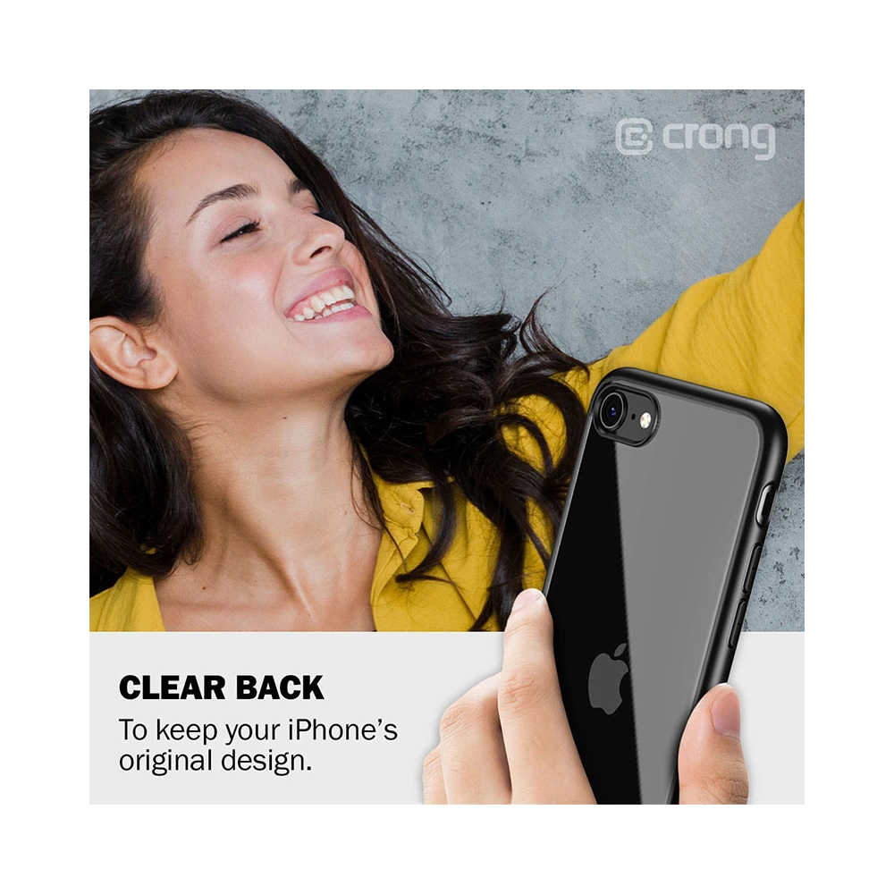 Hurtownia GSM - Case Crong Clear Cover Apple iPhone SE 2022/SE 2020/8/7 (schwarz) - CRG12 - {ean13} - Hurt