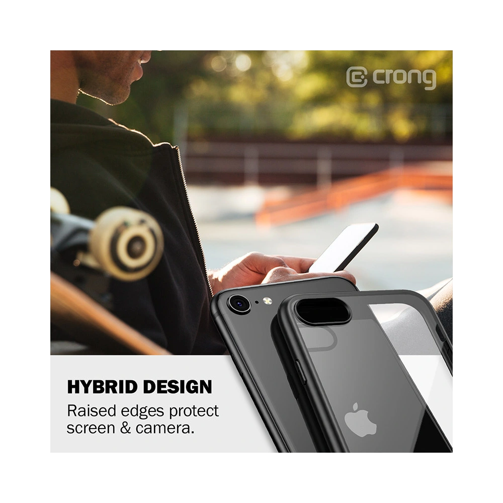 Hurtownia GSM - Case Crong Clear Cover Apple iPhone SE 2022/SE 2020/8/7 (schwarz) - CRG12 - {ean13} - Hurt
