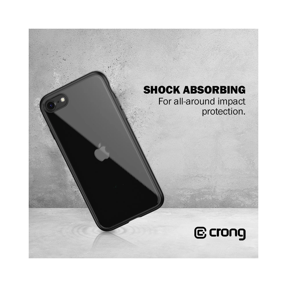 Hurtownia GSM - Case Crong Clear Cover Apple iPhone SE 2022/SE 2020/8/7 (schwarz) - CRG12 - {ean13} - Hurt