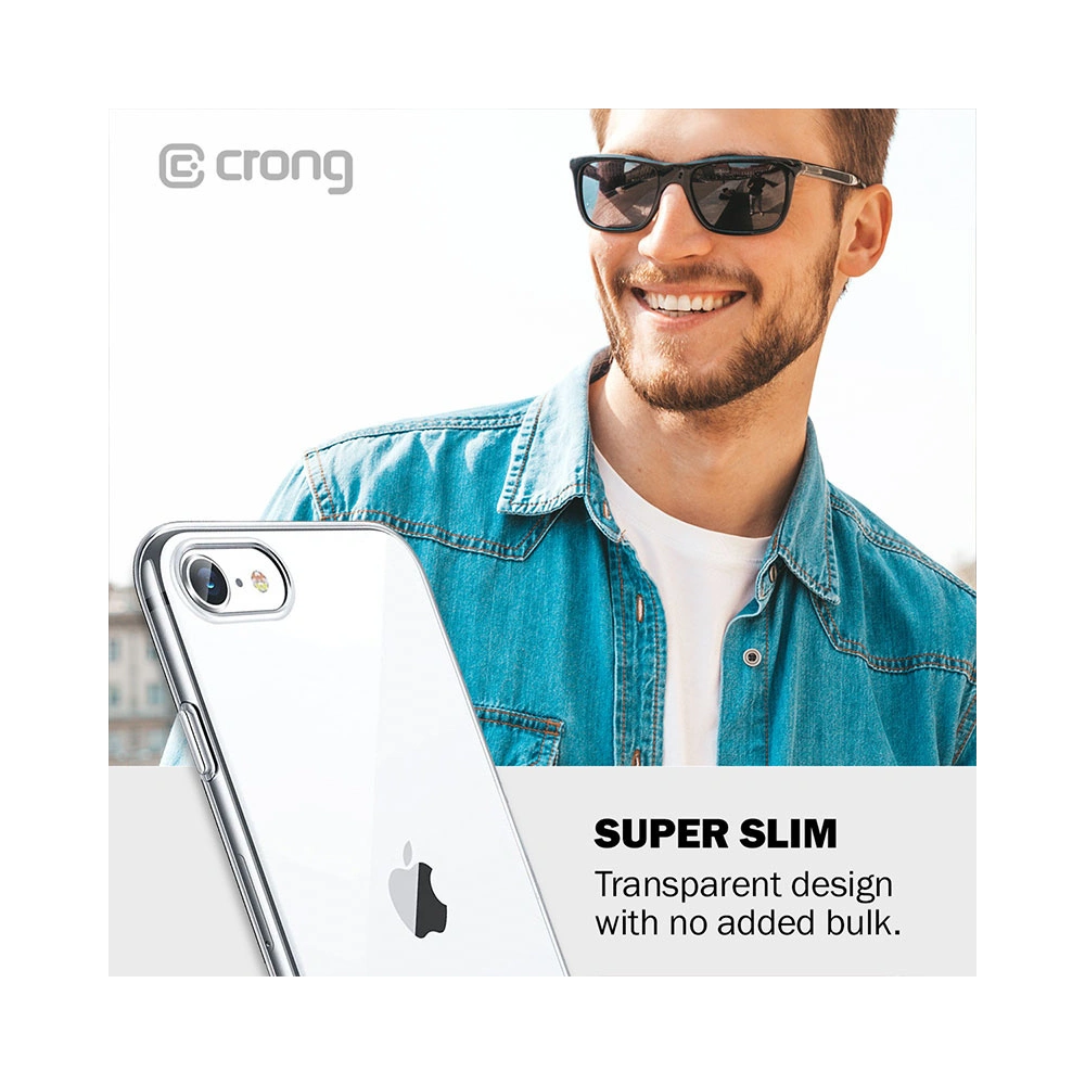 Hurtownia GSM - Etui Crong Crystal Slim Cover Apple iPhone SE 2022/SE 2020/8/7 (áttetsző) - CRG15 - {ean13} - Hurt