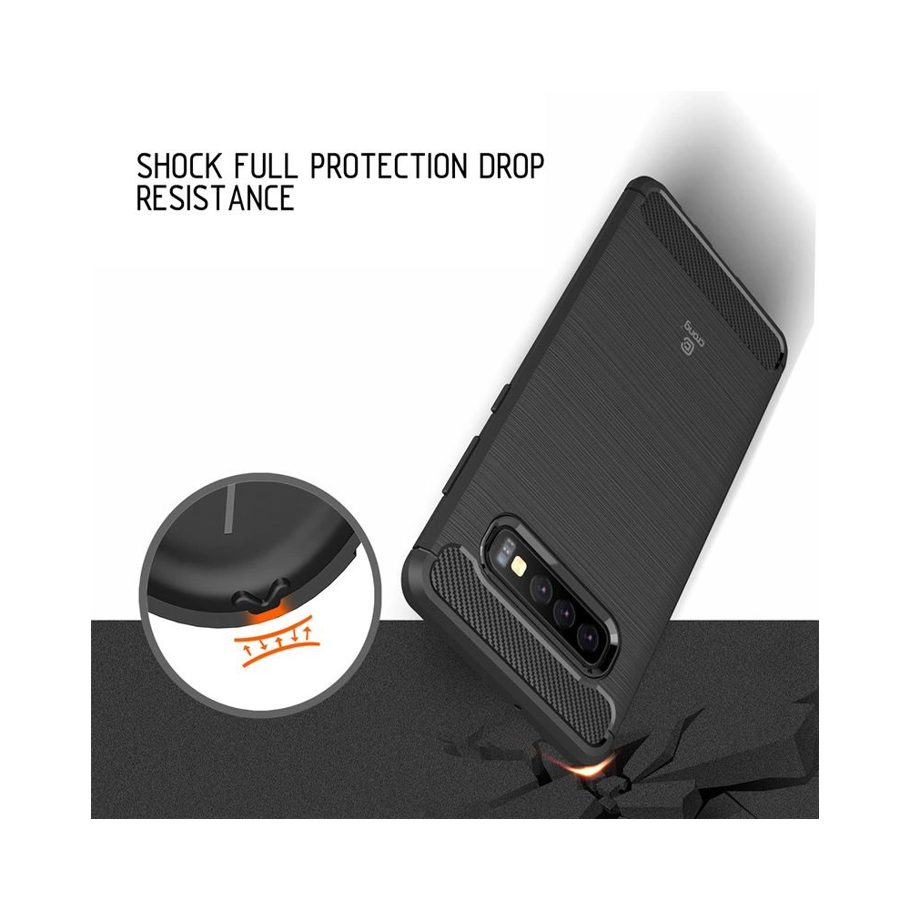 Hurtownia GSM - Etui Crong Soft Armour Cover Samsung Galaxy S10+ Plus (negru) - CRG31 - {ean13} - Hurt