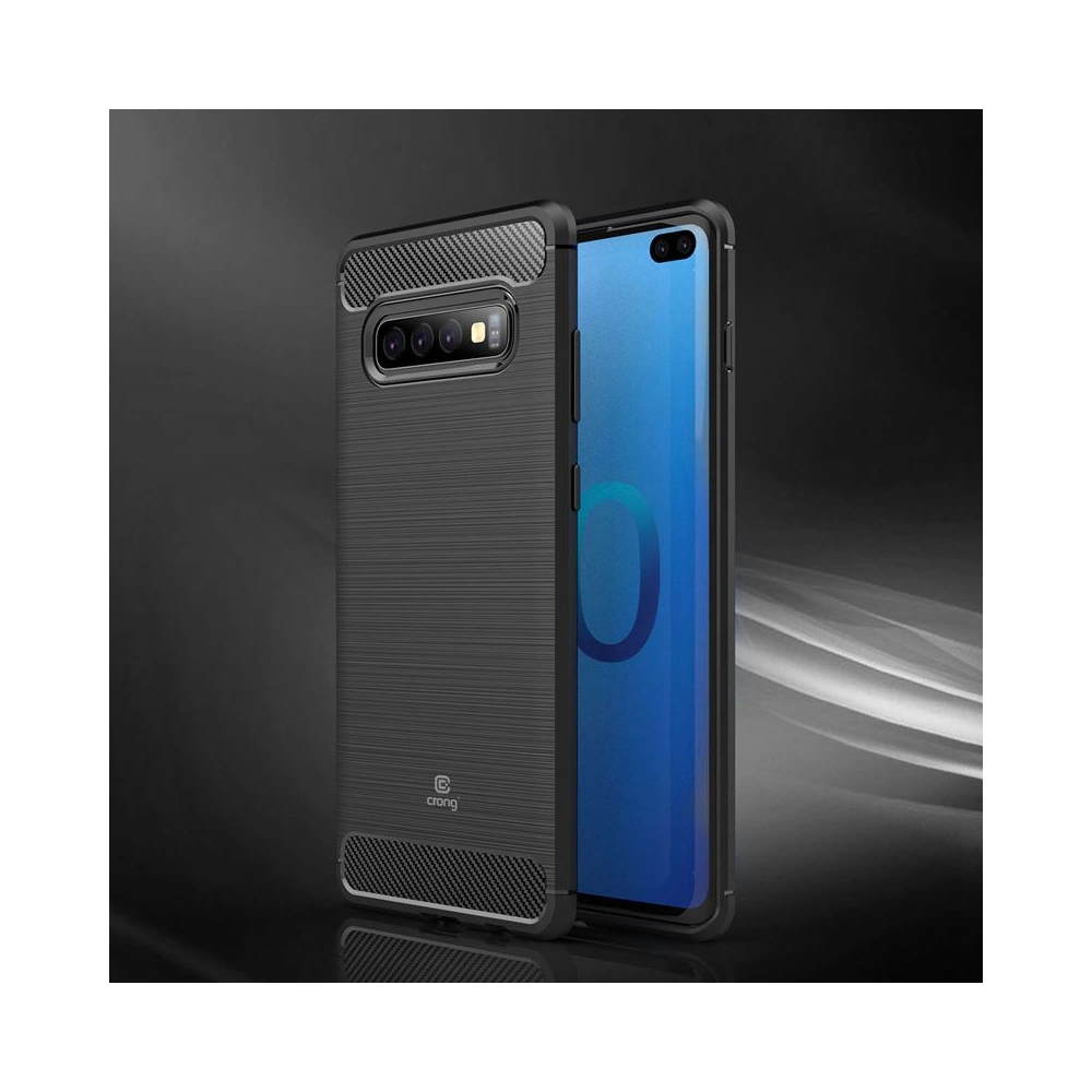 Hurtownia GSM - Etui Crong Soft Armour Cover Samsung Galaxy S10+ Plus (negru) - CRG31 - {ean13} - Hurt