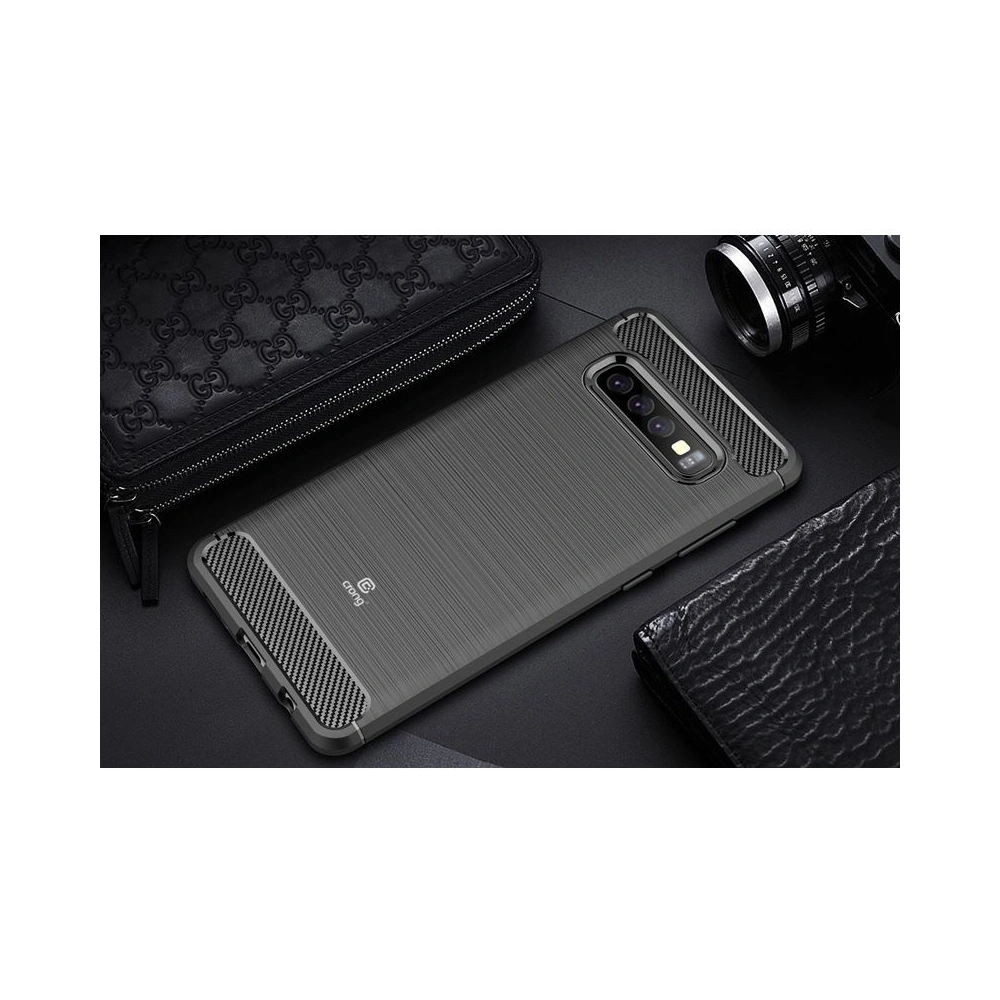 Hurtownia GSM - Etui Crong Soft Armour Cover Samsung Galaxy S10+ Plus (negru) - CRG31 - {ean13} - Hurt