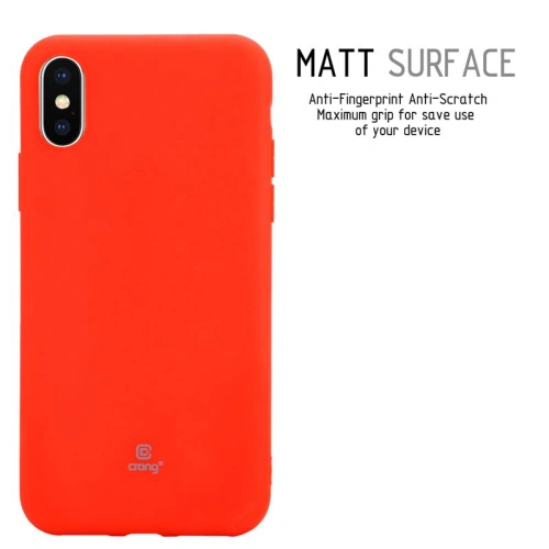 Etui Crong Soft Skin Cover Apple iPhone XS/X (czerwony)
