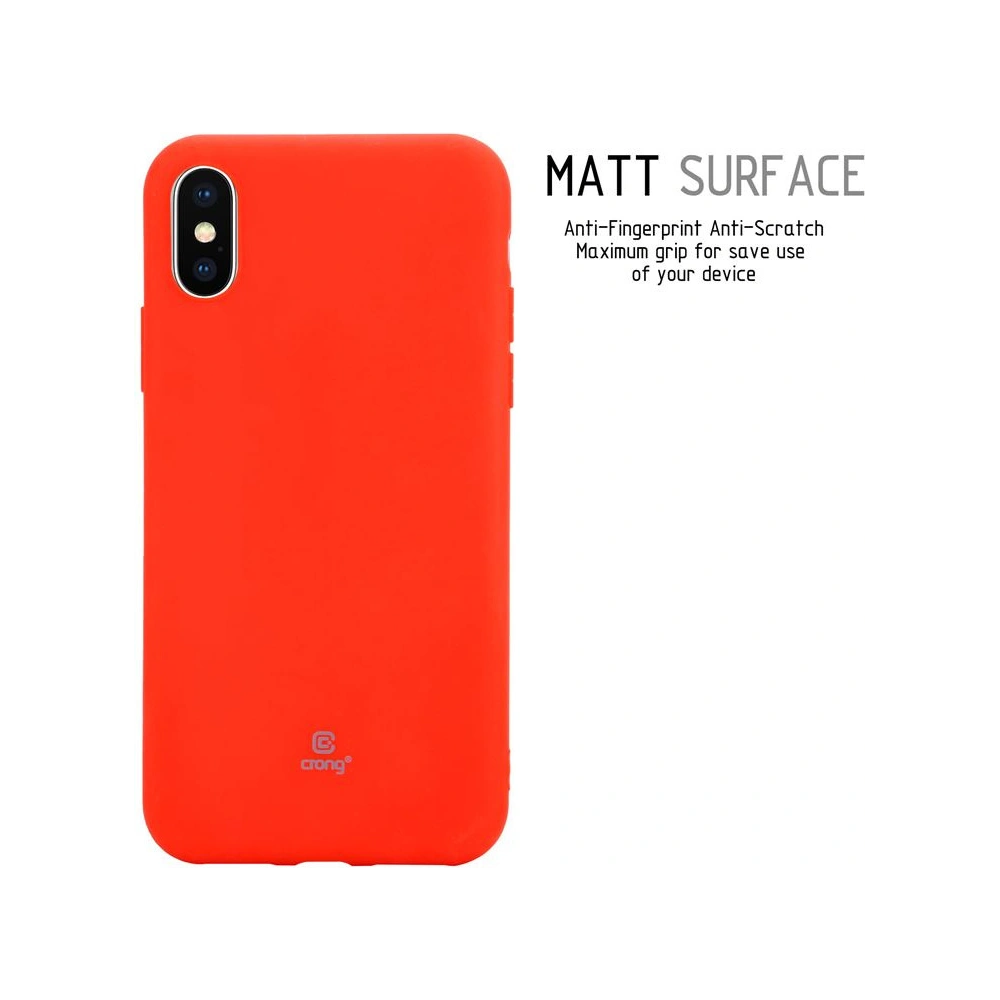 Hurtownia GSM - Etui Crong Soft Skin Cover Apple iPhone XS/X (roșu) - CRG41 - {ean13} - Hurt