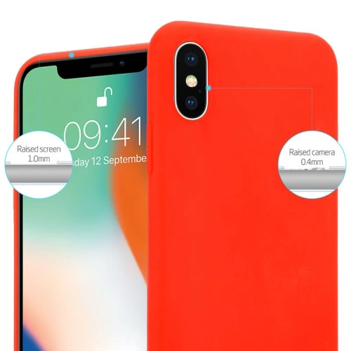 Etui Crong Soft Skin Cover Apple iPhone XS/X (czerwony)