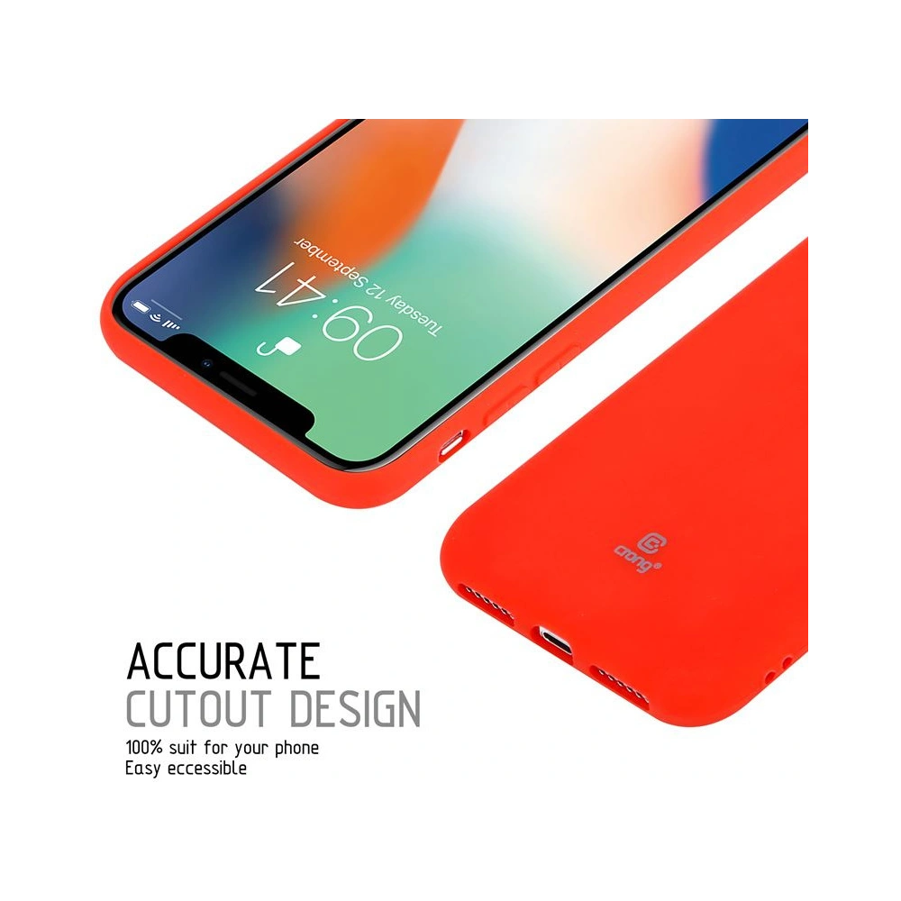 Hurtownia GSM - Etui Crong Soft Skin Cover Apple iPhone XS/X (roșu) - CRG41 - {ean13} - Hurt