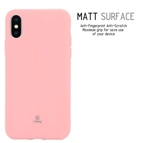 Etui Crong Soft Skin Cover Apple iPhone XS/X (różowy)