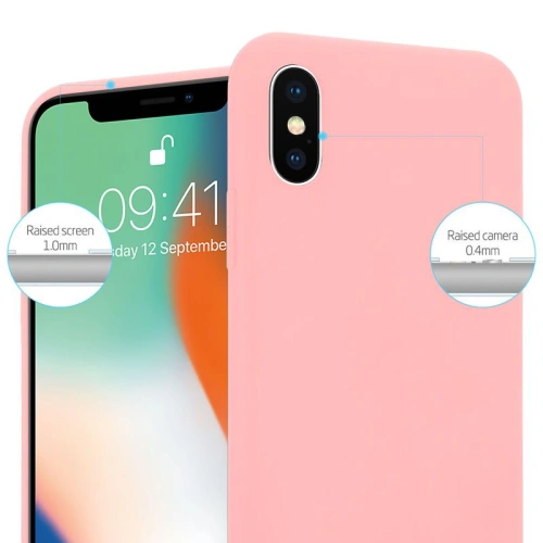 Etui Crong Soft Skin Cover Apple iPhone XS/X (różowy)