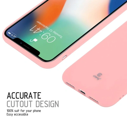 Etui Crong Soft Skin Cover Apple iPhone XS/X (różowy)