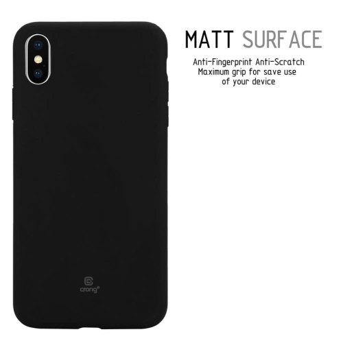 Etui Crong Soft Skin Cover Apple iPhone XS Max (czarny)