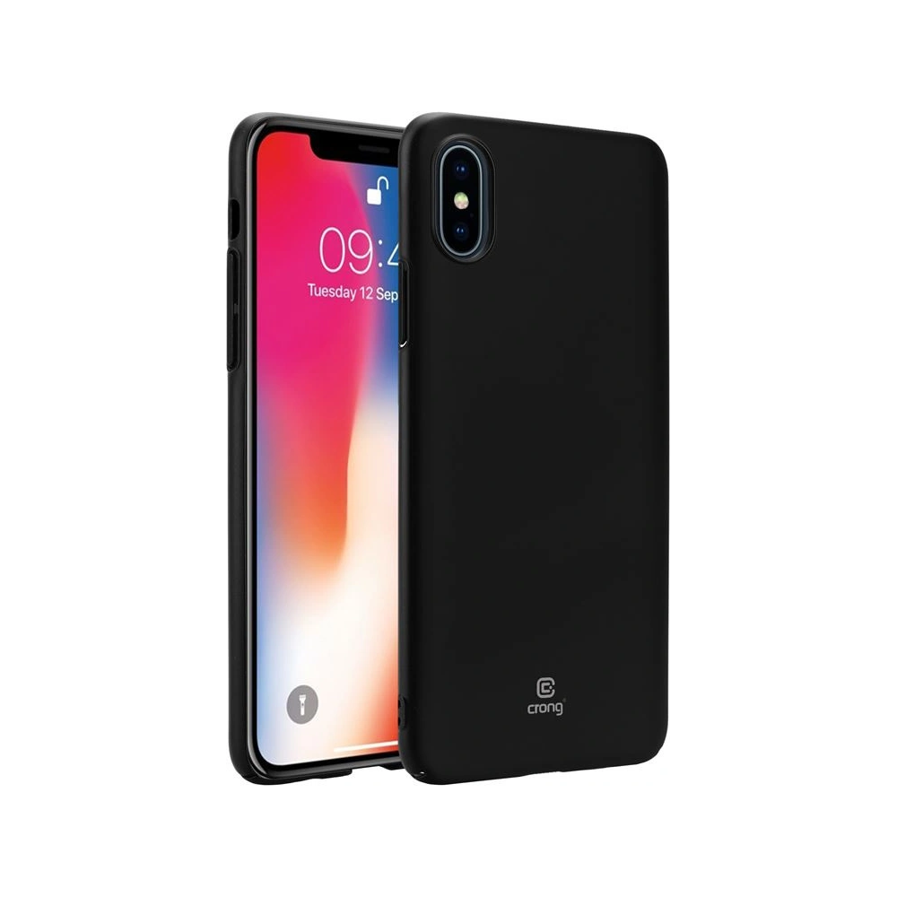 Hurtownia GSM - Etui Crong Smooth Skin Apple iPhone XS/X (negru) - CRG46 - {ean13} - Hurt