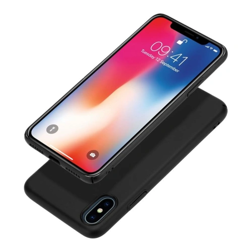 Etui Crong Smooth Skin Apple iPhone XS/X (czarny)