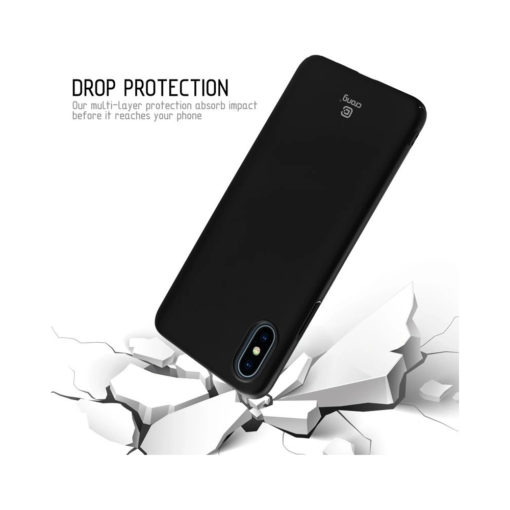 Hurtownia GSM - Etui Crong Smooth Skin Apple iPhone XS/X (negru) - CRG46 - {ean13} - Hurt