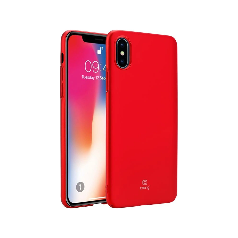 Hurtownia GSM - Etui Crong Smooth Skin Apple iPhone XS/X (roșu) - CRG47 - {ean13} - Hurt
