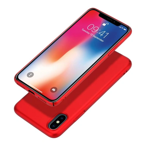 Etui Crong Smooth Skin Apple iPhone XS/X (czerwony)