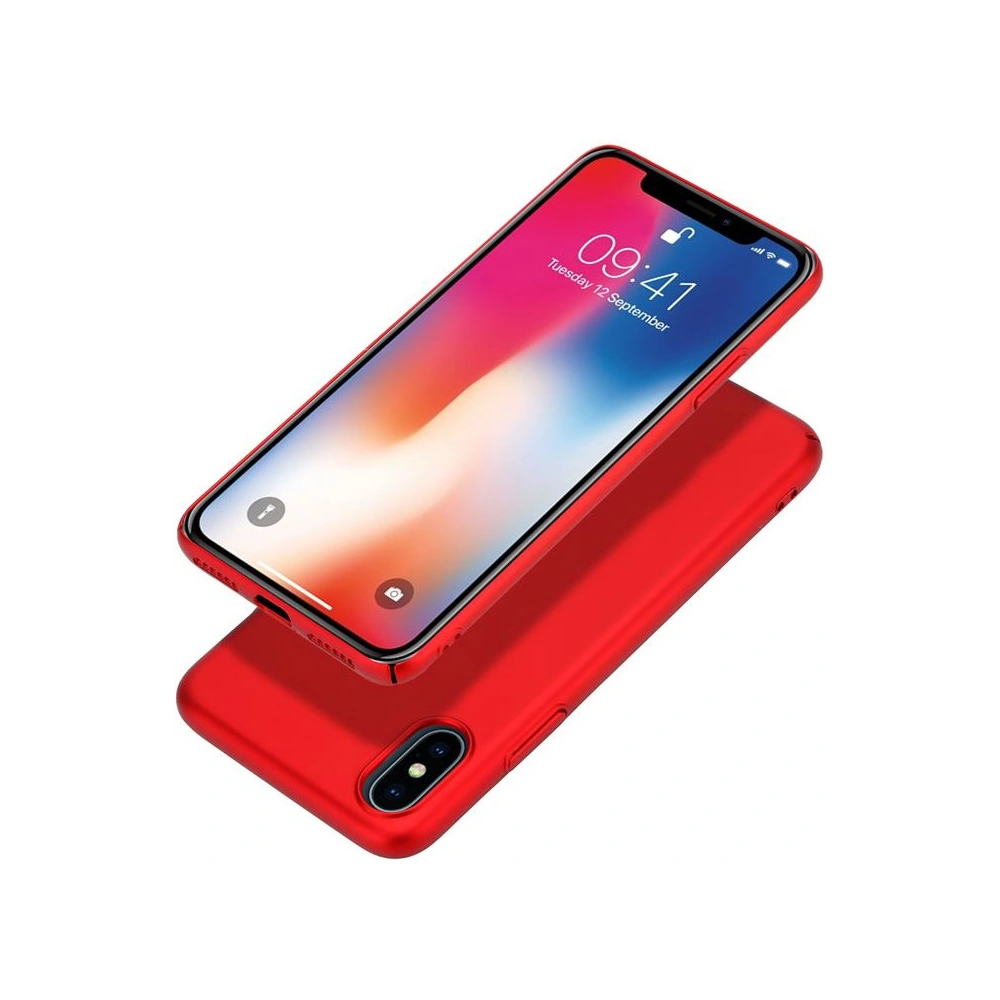 Wholesale Crong Smooth Skin Apple iPhone XS/X (red) - CRG47 - {ean13} - Hurt