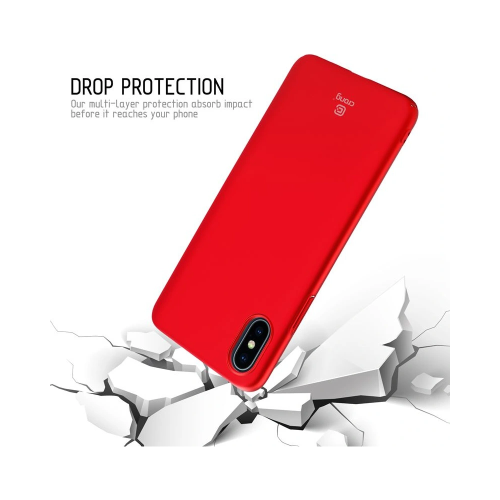 Hurtownia GSM - Etui Crong Smooth Skin Apple iPhone XS/X (roșu) - CRG47 - {ean13} - Hurt