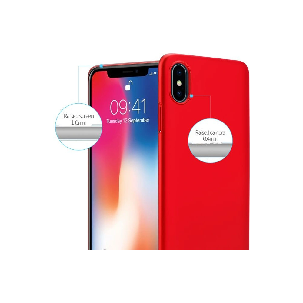 Hurtownia GSM - Etui Crong Smooth Skin Apple iPhone XS/X (roșu) - CRG47 - {ean13} - Hurt