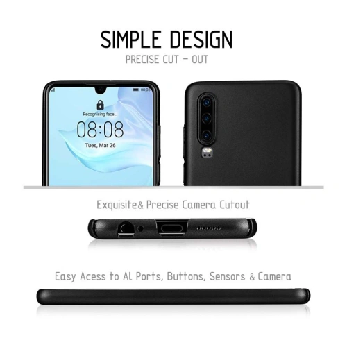 Etui Crong Smooth Skin Huawei P30 (czarny)