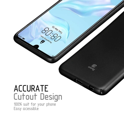 Etui Crong Smooth Skin Huawei P30 (czarny)