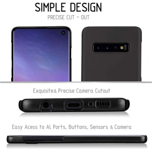 Wholesale Crong Smooth Skin Samsung Galaxy S10+ Plus (black) - CRG53 - {ean13} - Hurt