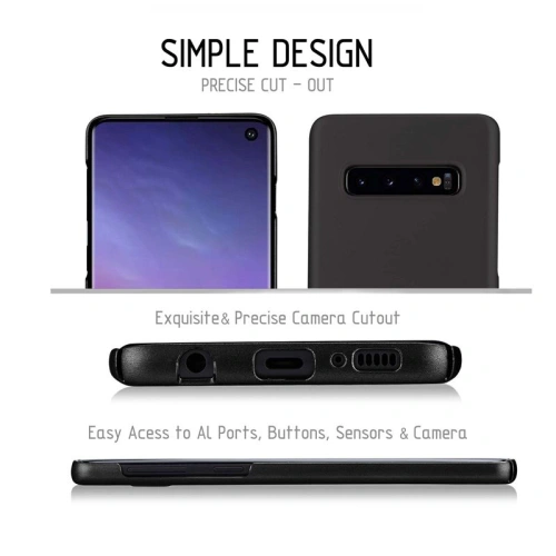 Etui Crong Smooth Skin Samsung Galaxy S10+ Plus (czarny)