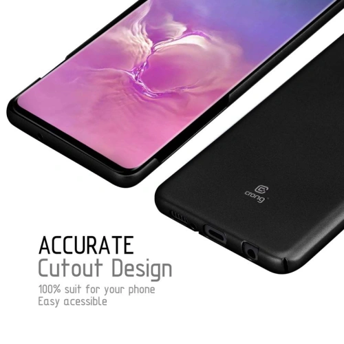 Etui Crong Smooth Skin Samsung Galaxy S10+ Plus (czarny)