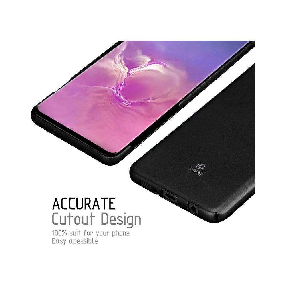 Hurtownia GSM - Etui Crong Smooth Skin Samsung Galaxy S10+ Plus (negru) - CRG53 - {ean13} - Hurt