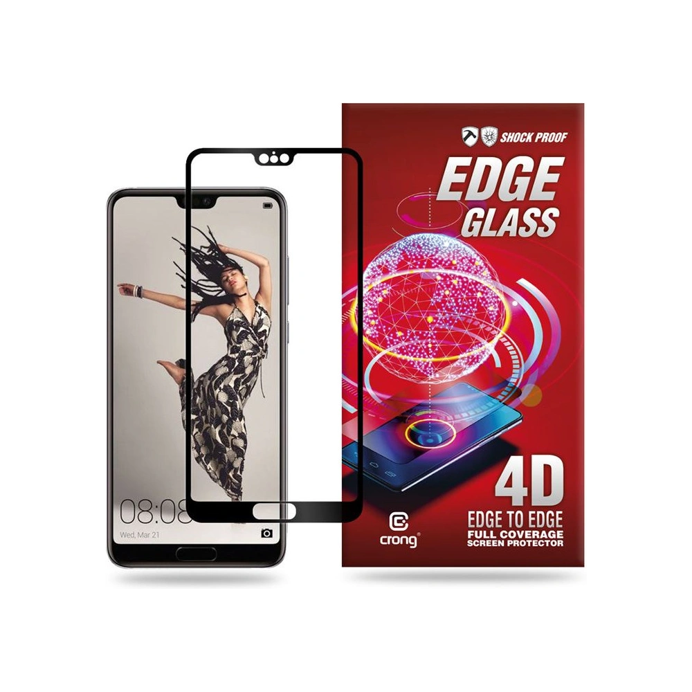 Hurtownia GSM - Gehärtetes Glas Crong Edge Glass 4D Full Glue Huawei P20 - CRG71 - {ean13} - Hurt