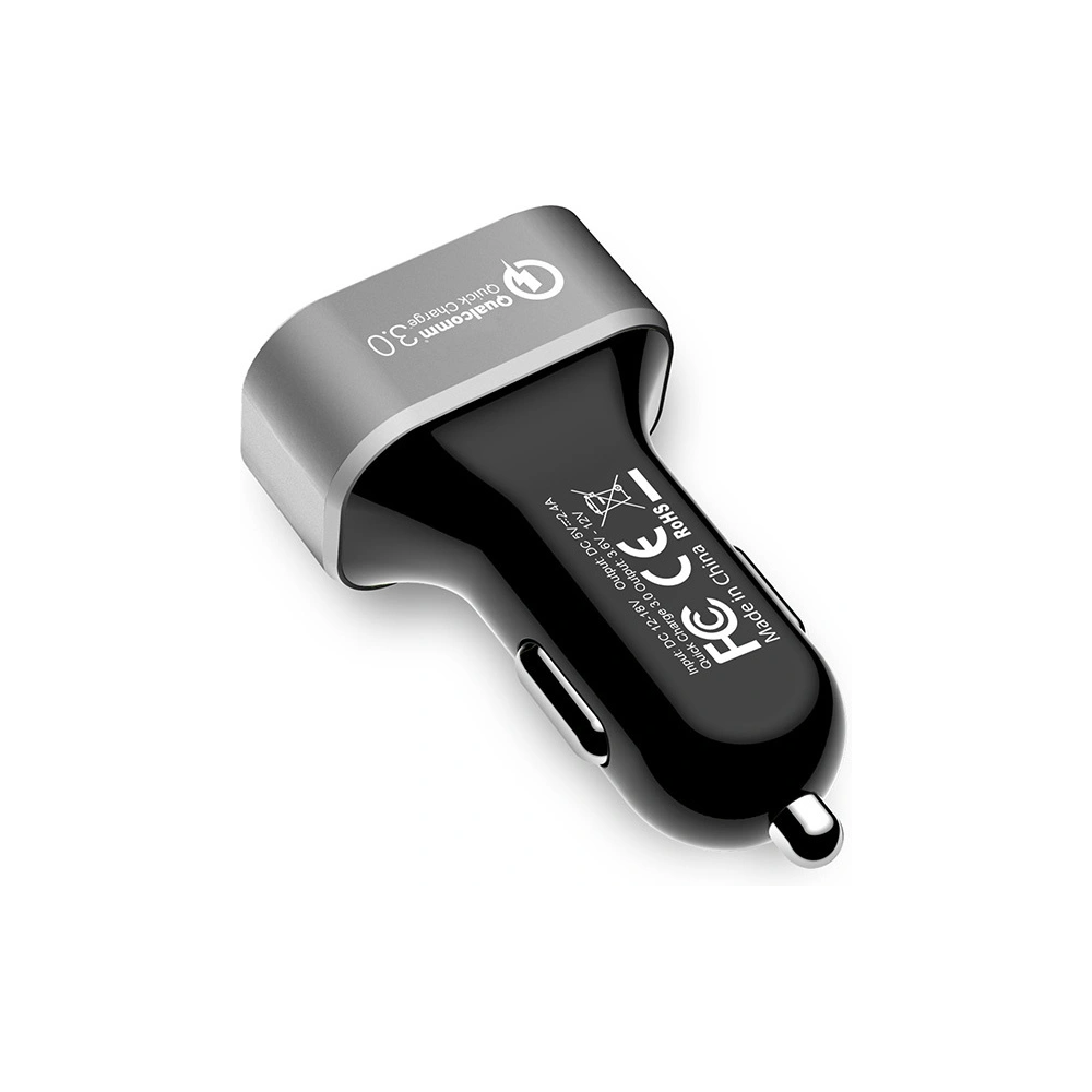 Hurtownia GSM - Auto nabíječka Crong Power Car Charger 30W USB QuickCharge 3.0 + USB 2.4A (hliník) - CRG75 - {ean13} - Hurt