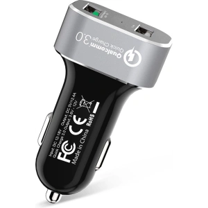 Hurtownia GSM - Autós töltő Crong Power Car Charger 30W USB QuickCharge 3.0 + USB 2.4A (alumínium) - CRG75 - {ean13} - Hurt