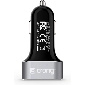Hurtownia GSM - Autós töltő Crong Power Car Charger 30W USB QuickCharge 3.0 + USB 2.4A (alumínium) - CRG75 - {ean13} - Hurt
